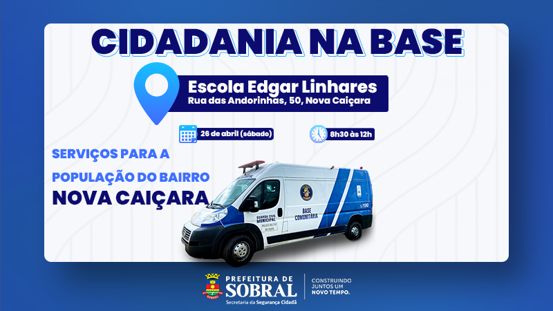 1ª edição de 2025 do projeto Cidadania na Base será realizada neste sábado (2...